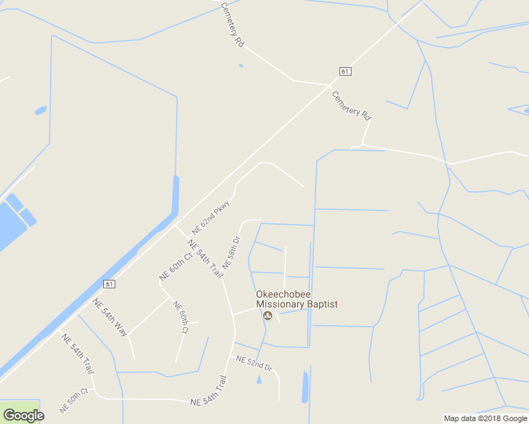 map of restaurants, bars, coffee shops, grocery stores, and more near 2837 Northeast 58th Drive in Okeechobee
