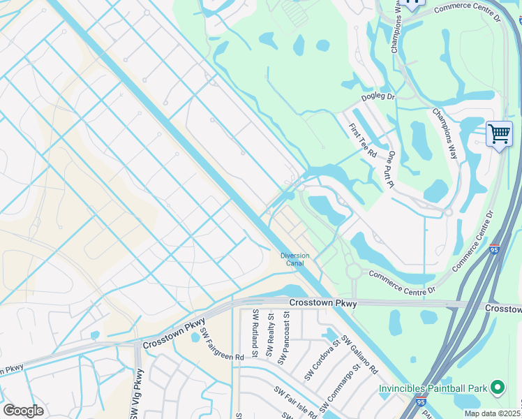 map of restaurants, bars, coffee shops, grocery stores, and more near 17159 Southwest Ambrose Way in Port St. Lucie