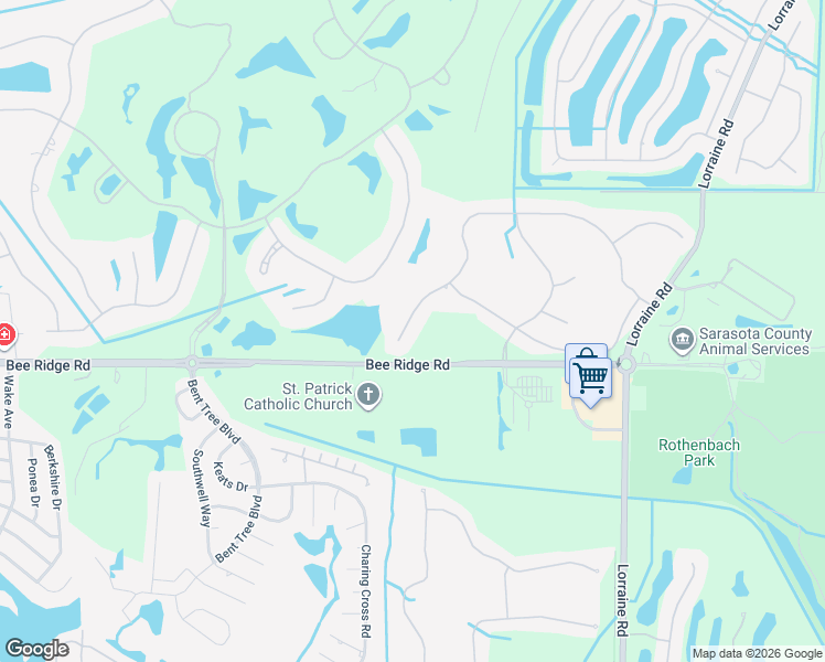 map of restaurants, bars, coffee shops, grocery stores, and more near 3716 Eagle Hammock Drive in Sarasota