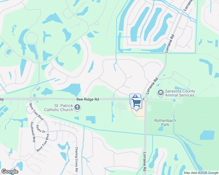 map of restaurants, bars, coffee shops, grocery stores, and more near 7814 Crest Hammock Way in Sarasota