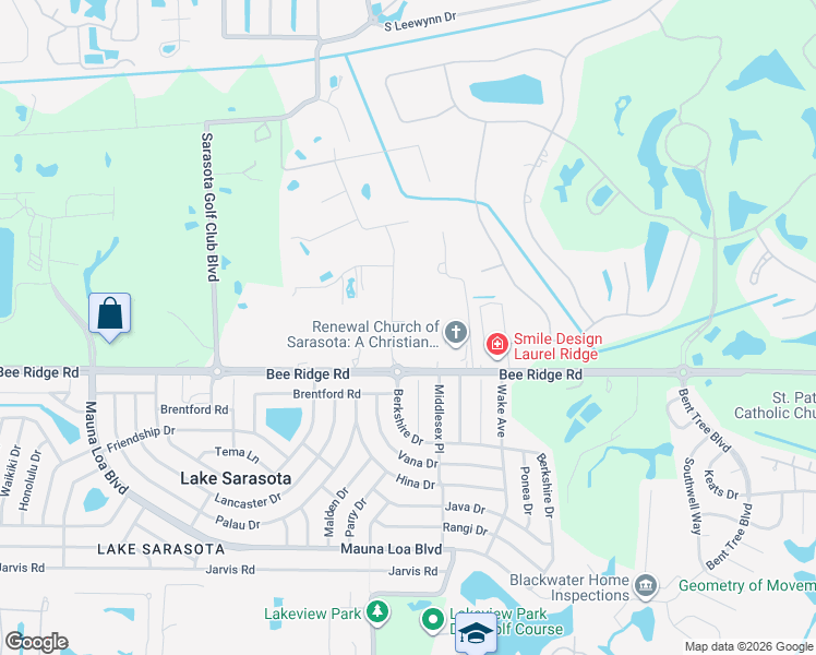 map of restaurants, bars, coffee shops, grocery stores, and more near 3853 Aberdeen Drive in Sarasota
