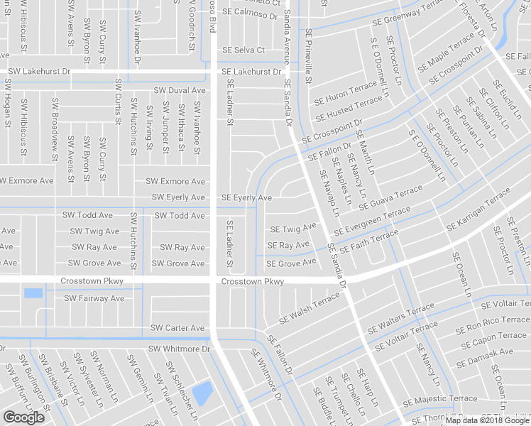 map of restaurants, bars, coffee shops, grocery stores, and more near 201 Southeast Todd Avenue in Port Saint Lucie