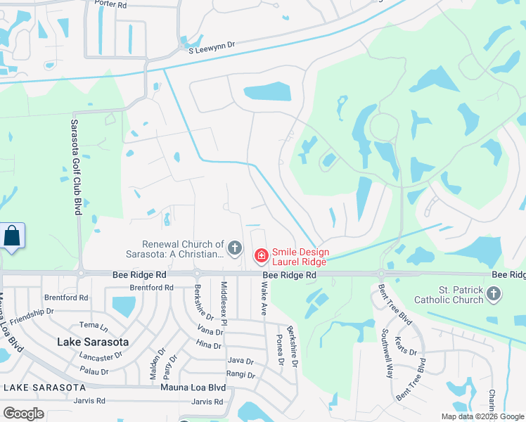 map of restaurants, bars, coffee shops, grocery stores, and more near 7577 Seth Raynor Place in Sarasota