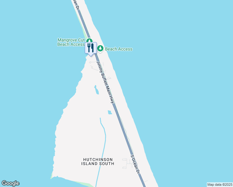 map of restaurants, bars, coffee shops, grocery stores, and more near 8750 South Ocean Drive in Jensen Beach