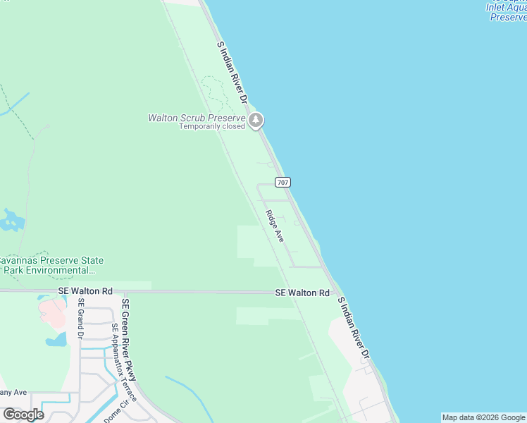 map of restaurants, bars, coffee shops, grocery stores, and more near 11099 Ridge Avenue in Fort Pierce