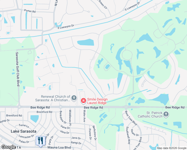 map of restaurants, bars, coffee shops, grocery stores, and more near 3183 Dick Wilson Drive in Sarasota