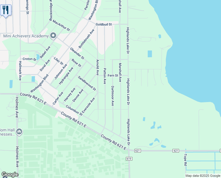 map of restaurants, bars, coffee shops, grocery stores, and more near 127 Patton Avenue in Lake Placid