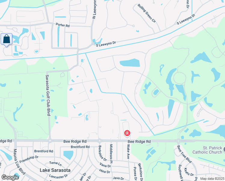 map of restaurants, bars, coffee shops, grocery stores, and more near 3601 Azalea Lane in Sarasota