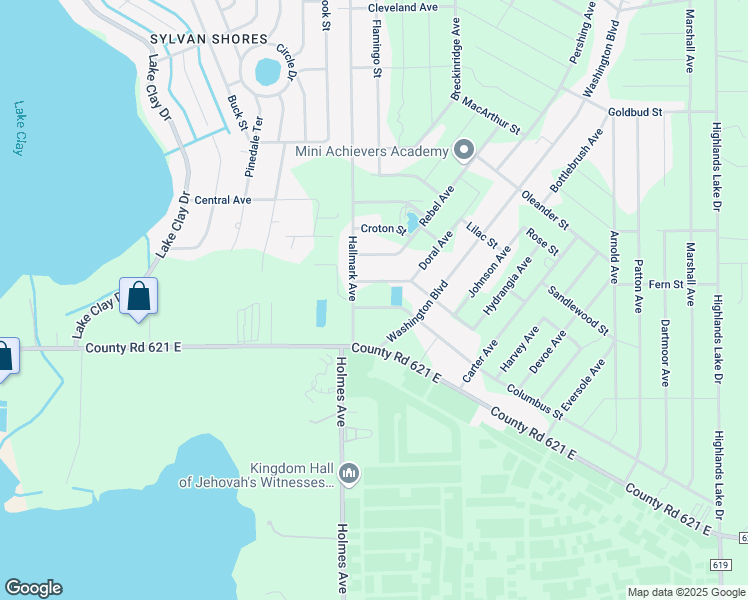 map of restaurants, bars, coffee shops, grocery stores, and more near 1007 Orchid Street in Lake Placid