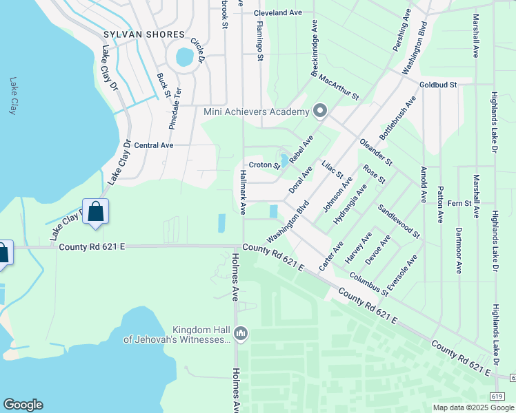 map of restaurants, bars, coffee shops, grocery stores, and more near 1007 Orchid Street in Lake Placid