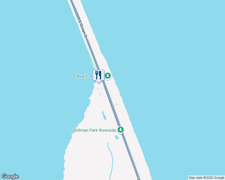 map of restaurants, bars, coffee shops, grocery stores, and more near 8600 South Ocean Drive in Jensen Beach