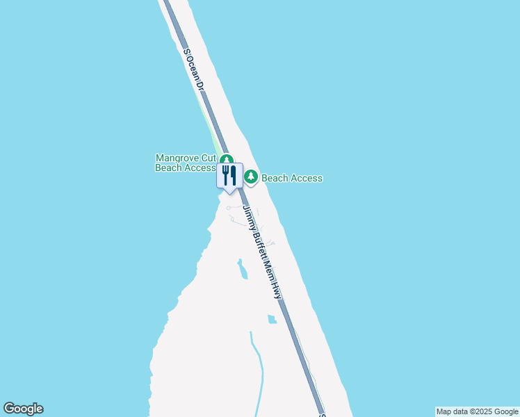 map of restaurants, bars, coffee shops, grocery stores, and more near 8600 South Ocean Drive in Jensen Beach