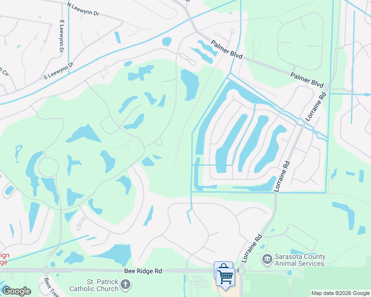 map of restaurants, bars, coffee shops, grocery stores, and more near 2501 Gerry Road in Sarasota