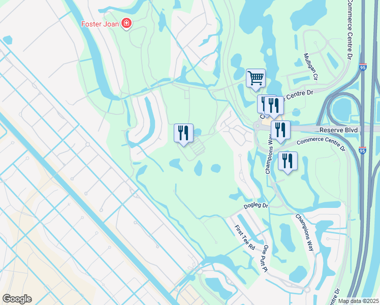 map of restaurants, bars, coffee shops, grocery stores, and more near 1916 Perfect Drive in Port St. Lucie