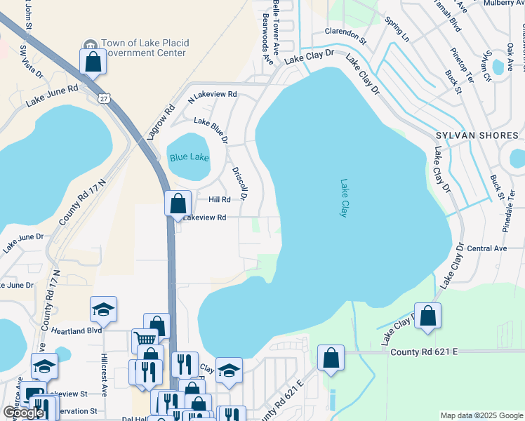 1212 Lake Clay Drive Lake Placid - Lng= 81.353108