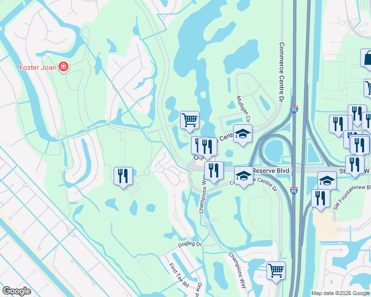 map of restaurants, bars, coffee shops, grocery stores, and more near 8309 Riviera Way in Port St. Lucie