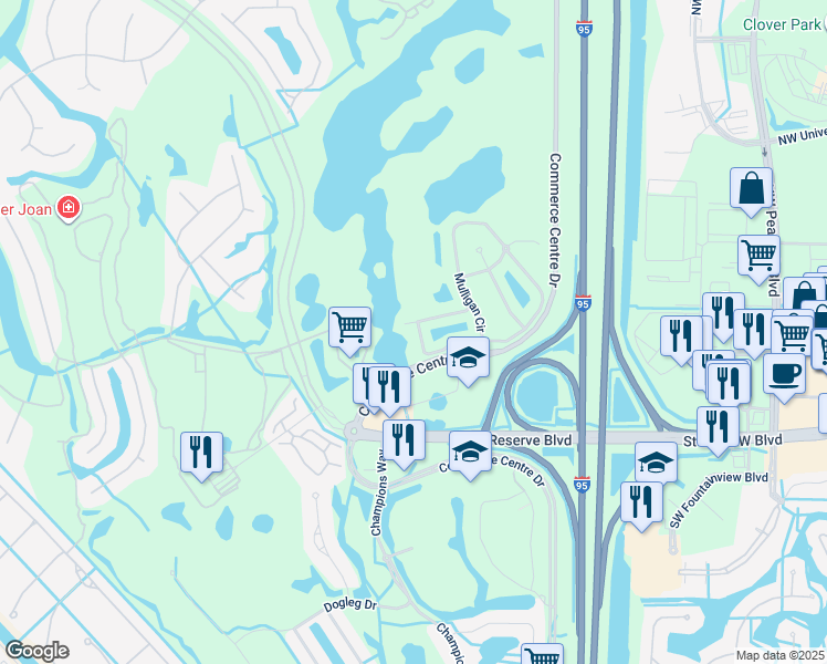 map of restaurants, bars, coffee shops, grocery stores, and more near 9337 World Cup Way in Port St. Lucie