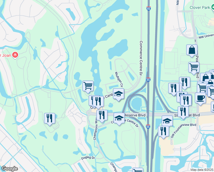 map of restaurants, bars, coffee shops, grocery stores, and more near 9337 World Cup Way in Port St. Lucie
