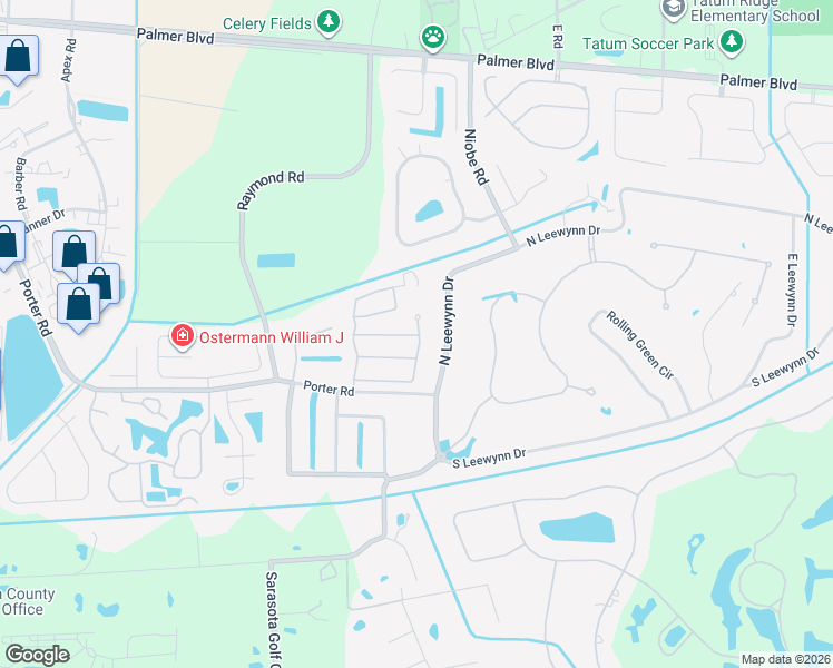 map of restaurants, bars, coffee shops, grocery stores, and more near 1839 Tree Fern Trail in Sarasota