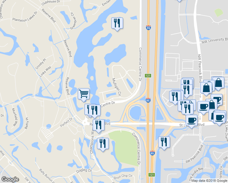 map of restaurants, bars, coffee shops, grocery stores, and more near 9214 World Cup Way in Port St. Lucie