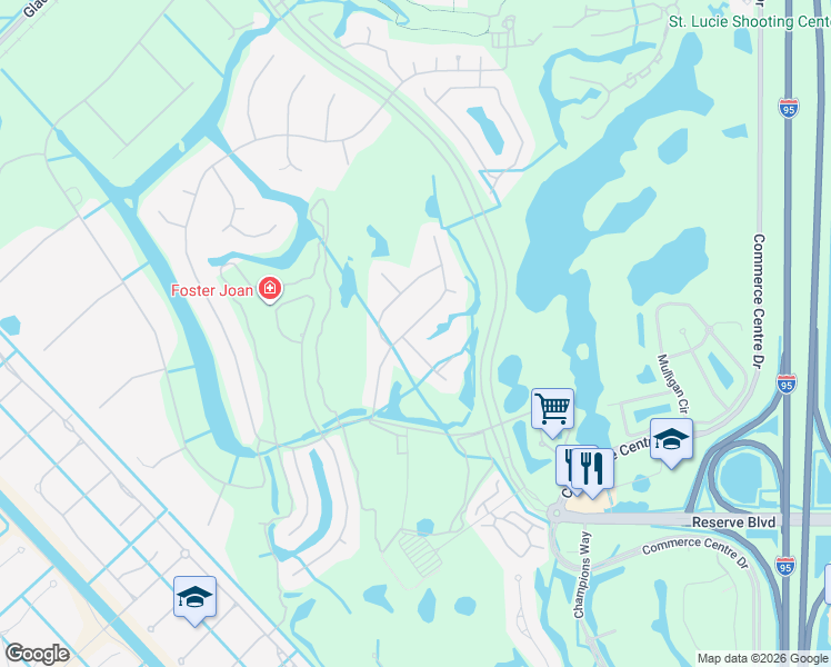 map of restaurants, bars, coffee shops, grocery stores, and more near 8040 Links Way in Port St. Lucie