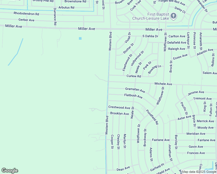 map of restaurants, bars, coffee shops, grocery stores, and more near 741 Western Boulevard in Lake Placid