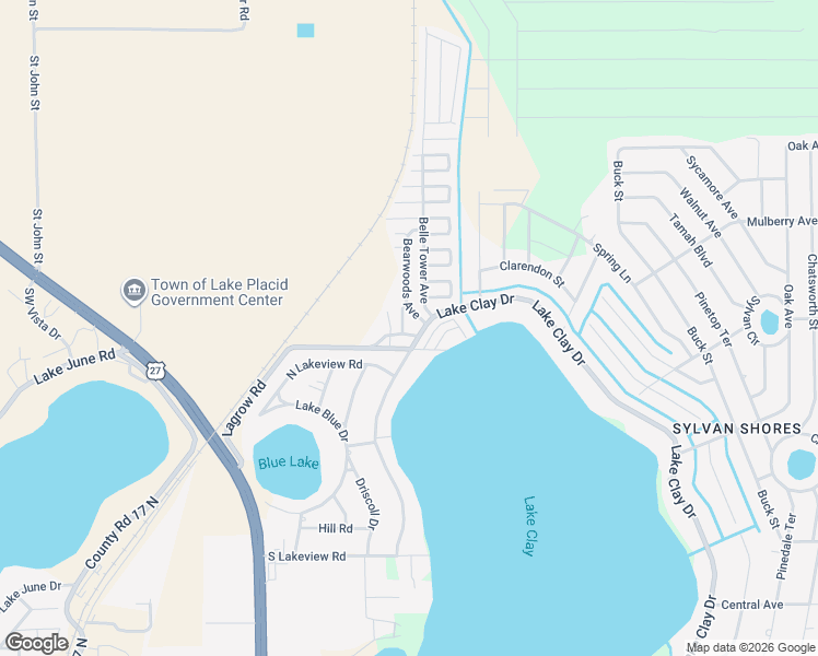map of restaurants, bars, coffee shops, grocery stores, and more near 84-222 Bearwoods Avenue in Lake Placid