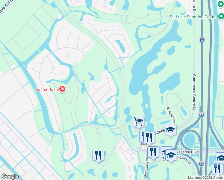 map of restaurants, bars, coffee shops, grocery stores, and more near 9831 Perfect Drive in Port St. Lucie