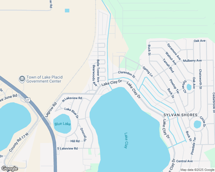 map of restaurants, bars, coffee shops, grocery stores, and more near 1449-1499 Lake Clay Dr in Lake Placid