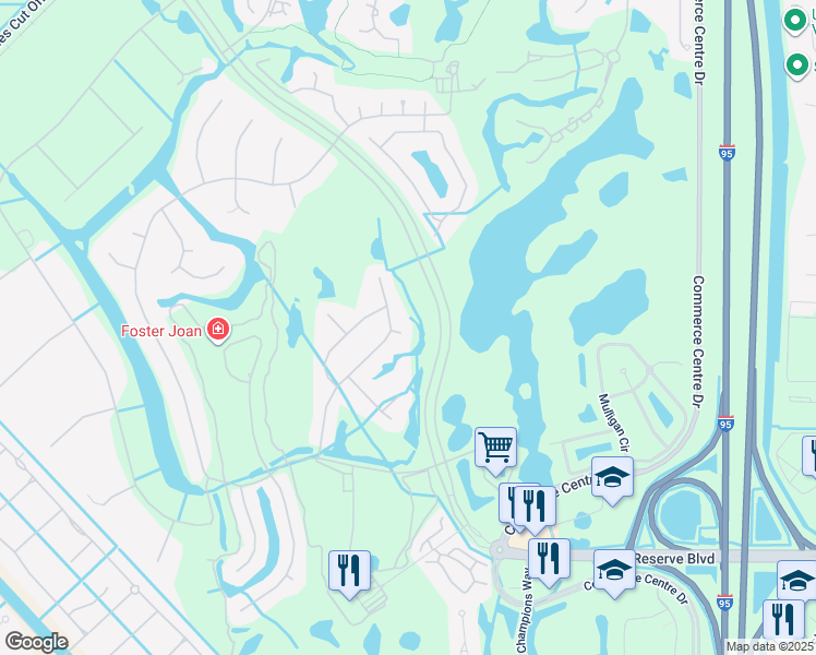 map of restaurants, bars, coffee shops, grocery stores, and more near 8004 Links Way in Port St. Lucie
