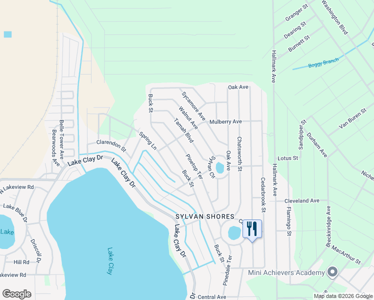 map of restaurants, bars, coffee shops, grocery stores, and more near 1527 Pinetop Terrace in Lake Placid