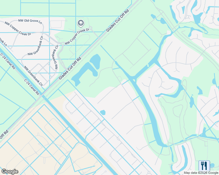 map of restaurants, bars, coffee shops, grocery stores, and more near 7922 Steeplechase Lane in Port St. Lucie