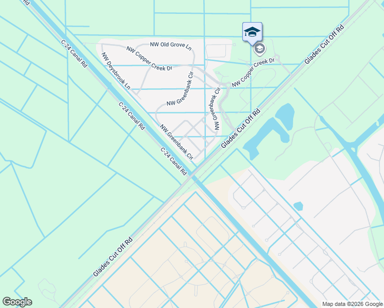 map of restaurants, bars, coffee shops, grocery stores, and more near 8010 Northwest Greenbank Circle in Port St. Lucie