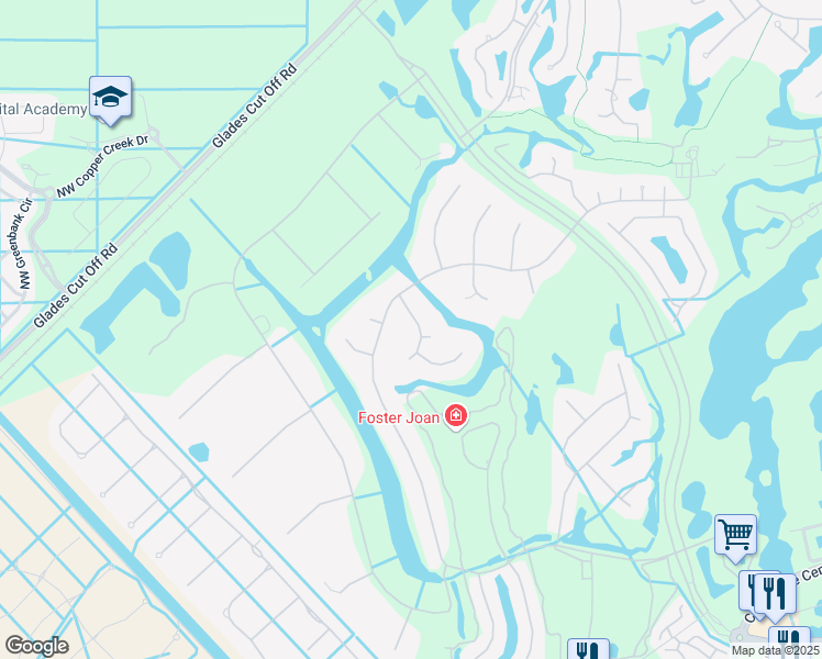 map of restaurants, bars, coffee shops, grocery stores, and more near 7813 Long Cove Way in Port St. Lucie