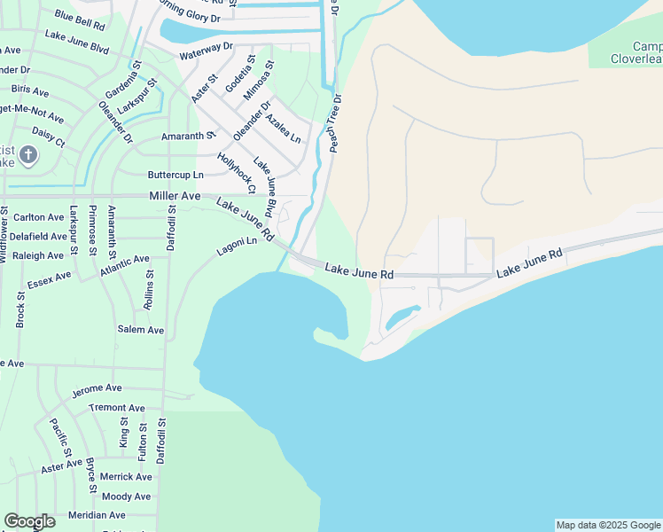map of restaurants, bars, coffee shops, grocery stores, and more near 1040 Lake June Road in Lake Placid
