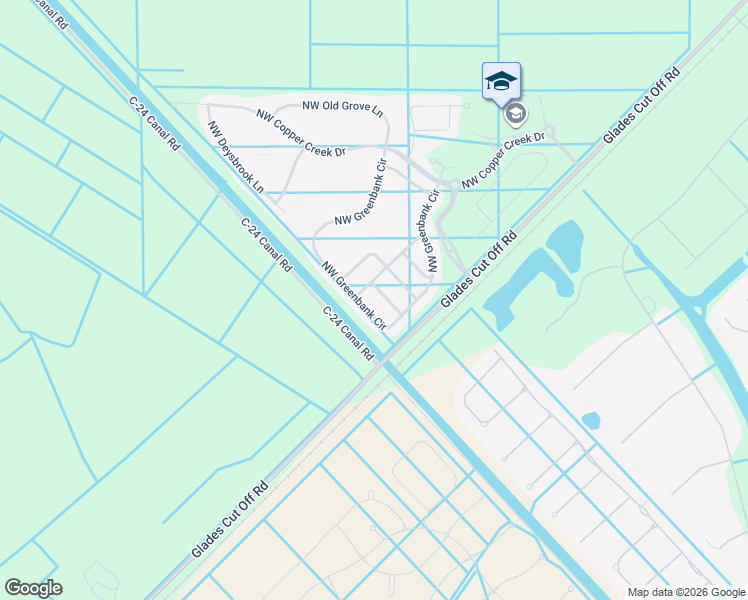 map of restaurants, bars, coffee shops, grocery stores, and more near 8010 Northwest Greenbank Circle in Port St. Lucie