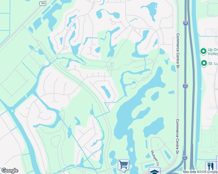 map of restaurants, bars, coffee shops, grocery stores, and more near 7745 Greenbrier Circle in Port St. Lucie
