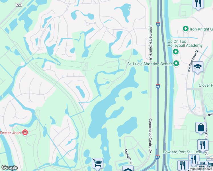 map of restaurants, bars, coffee shops, grocery stores, and more near 9636 Enclave Circle in Port St. Lucie