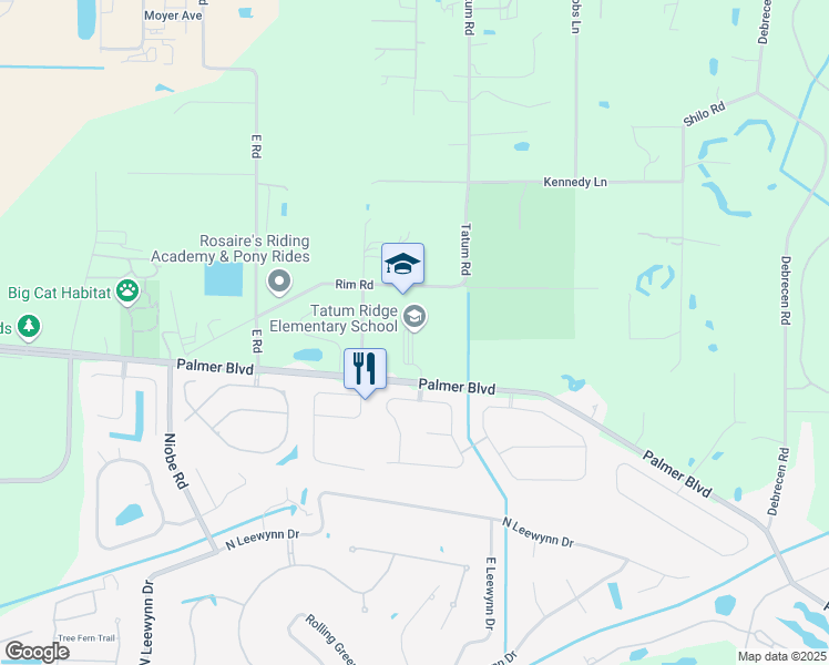 map of restaurants, bars, coffee shops, grocery stores, and more near 4100 Tatum Road in Sarasota