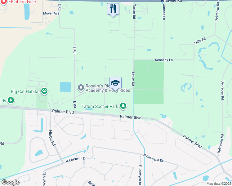 map of restaurants, bars, coffee shops, grocery stores, and more near 4100 Tatum Road in Sarasota