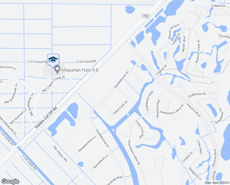 map of restaurants, bars, coffee shops, grocery stores, and more near 7835 Saddlebrook Drive in Port Saint Lucie
