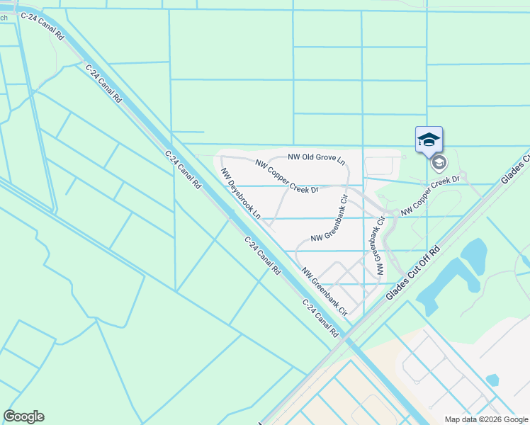 map of restaurants, bars, coffee shops, grocery stores, and more near 7609 Northwest Deysbrook Lane in Port St. Lucie