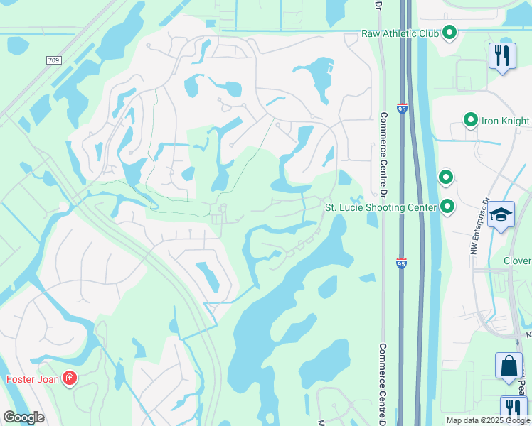 map of restaurants, bars, coffee shops, grocery stores, and more near 9424 Briarcliff Trace in Port St. Lucie
