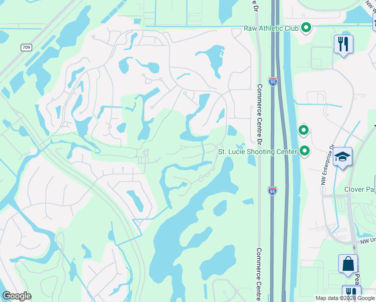 map of restaurants, bars, coffee shops, grocery stores, and more near 9329 Briarcliff Trace in Port St. Lucie