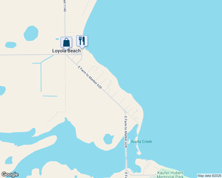 map of restaurants, bars, coffee shops, grocery stores, and more near 990 East FM 628 in Riviera