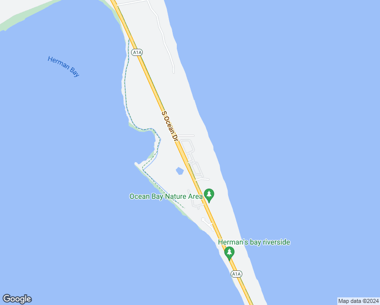 map of restaurants, bars, coffee shops, grocery stores, and more near Ocean Bay Drive in Jensen Beach