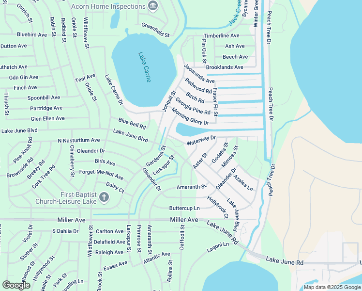 map of restaurants, bars, coffee shops, grocery stores, and more near 3058 Waterway Terrace in Lake Placid