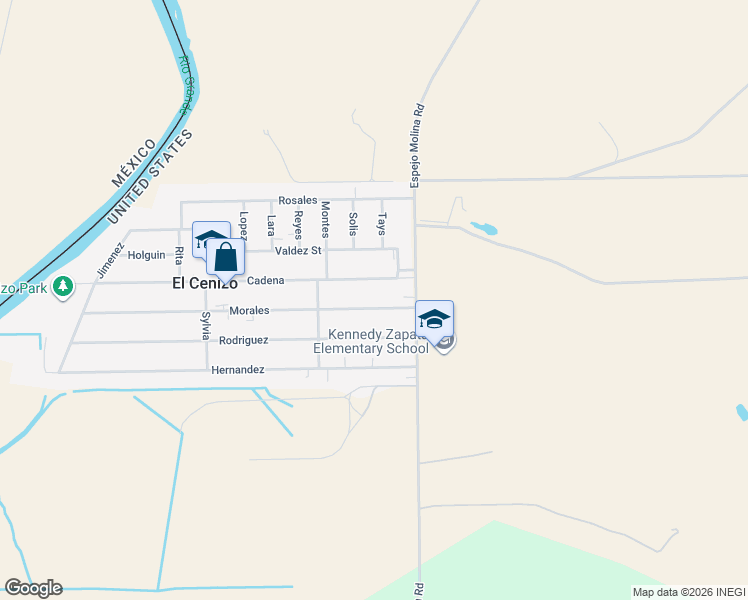 map of restaurants, bars, coffee shops, grocery stores, and more near 625 Morales in Laredo