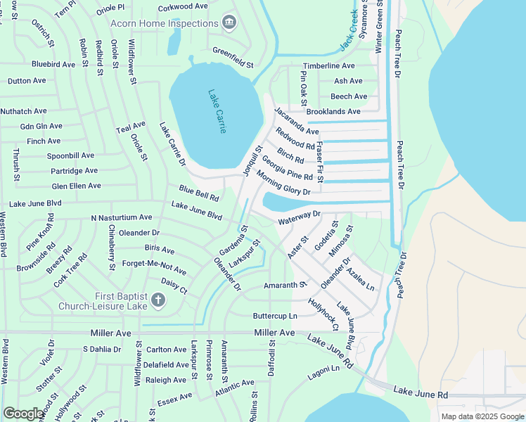map of restaurants, bars, coffee shops, grocery stores, and more near 3058 Waterway Drive in Lake Placid
