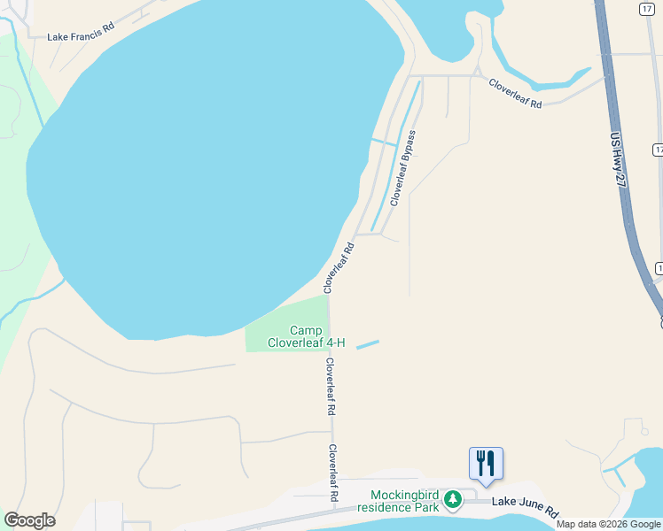 map of restaurants, bars, coffee shops, grocery stores, and more near 200 Cloverleaf Road in Lake Placid